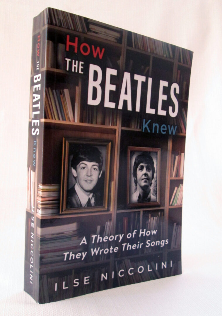 A book cover with two pictures of the beatles.